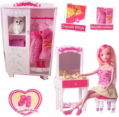 Tintin Doll House with Doll Beauty Play Set for Girls