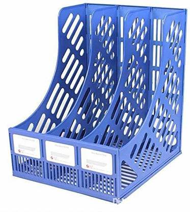 PAVITYAKSH Plastic Magazine Case Holder Stand File Rack Document Desk Shelf Organizer Floor Standing Magazine Holder