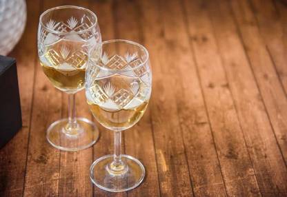 Malik Mirror (Pack of 2) Hand Cut Turkish Design Romantic Wine Glasses for Red White Wine-190ml, Set of 2 Glass Set Wine Glass