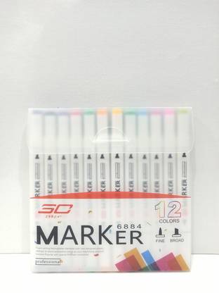 ART PAVILION Dual-Tip Markers / Sketch Pens Chisel Tip & Sketch Pen Tip Nib Sketch Pens
