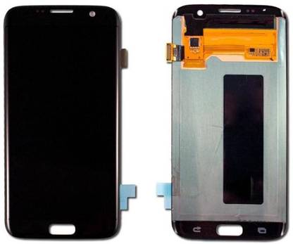 sparewala Super AMOLED Mobile Display for Samsung Galaxy S7 Edge-Black(display glass combo folder)