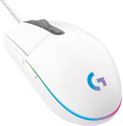 Logitech G102 Light Sync / Adj DPI Upto 8000, 6 Programmable Buttons, RGB Wired Ambidextrous Optical  Gaming Mouse