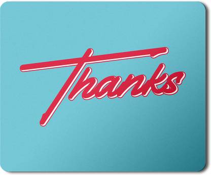 क्रेजी कॉर्नर Thanks Quote Printed Mouse Pad Rectangle Non-Slippery/Anti-Skid Rubber Base Mousepad for PC/Gaming Mouse pad for Laptop/Computer- A Perfect Gift for Girls (Girls' Mouse Pad) माउस पैड