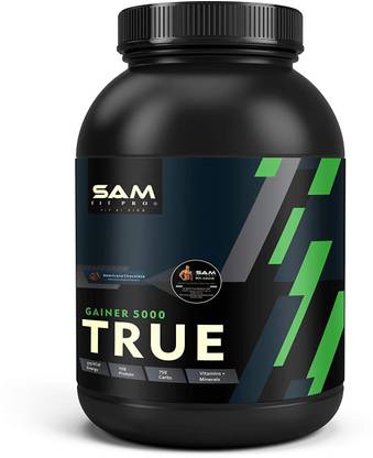 SAMFIT Pro True Gainer - 5000 protein 15g - 1Kg (Chocolate) Weight Gainers/Mass Gainers
