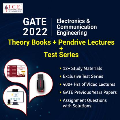 GATE Electronics (EC) Study Materials 2022: Exam Preparation Combo (Theory Books- All Subjects +Video Lectures-Pendrive + Test Series - Mock Test,Subject Wise Test)