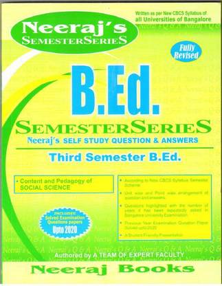 B.ed 3rd Sem Scanner- Content And Pedagogy Of Social Science- Bangalore University