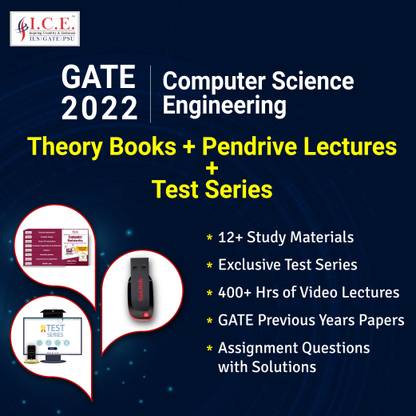 GATE Computer Science Study Materials 2022: Exam Preparation Combo (Theory Books- All Subjects +Video Lectures-Pendrive + Test Series - Mock Test,Subject Wise Test)