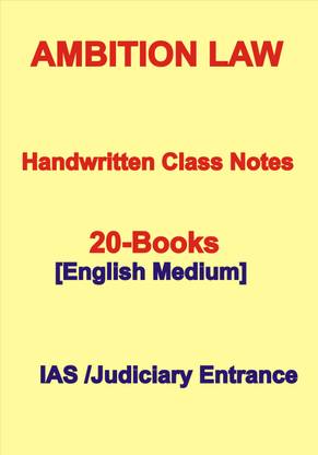 Complete Handwritten Study Material For Judicial Services By Ambition Law