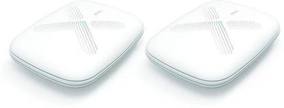 Zyxel [WSQ50-EU0201F] Twin Multi X Kit, AC3000 Home Wi-Fi Mesh System Up to 5,000 sq. ft, Tri-Band technology Router 5 GHz 1000 Mbps Wifi Speed Dual Band Internal Antenna Access Point Mode