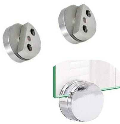 max deals 6mm Half Round Mirror/Glass Holder Bracket Silver Pack of 24 Pcs 6 mm Shelf Bracket