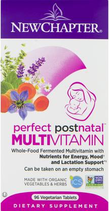 New Chapter Perfect Postnatal Multivitamin 96 Vegan Tablets Serving Size 3 Tablets