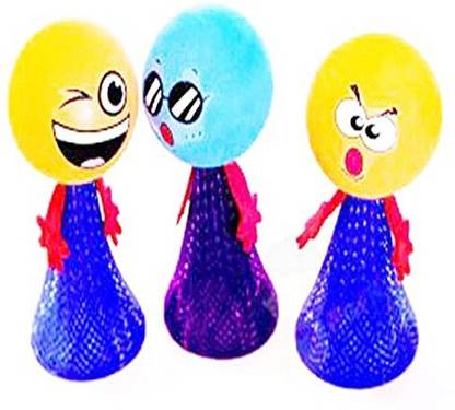 BBS DEAL Pack of 4 Emoji Jumping Elf Bounce Fly (Multicolor)