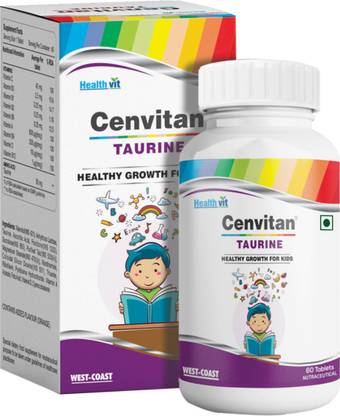 HealthVit Cenvitan Taurine Healthy Growth For Kids - 60 Tablets Unflavored Tablets
