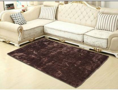 RM Handloom Brown Polyester Carpet