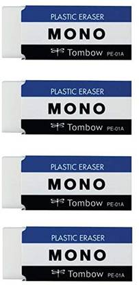 Tombow PE-01A Plastic Eraser For artist & student work pack of 4 Non-Toxic Eraser