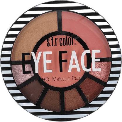 s.f.r color Eye Face Pro Makeup Palette ( 6 Eyeshasdow , 2 Blush , 2 Hlighlight) 16.1 g