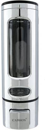 Caisson Silver Chrome Finish 400 ml Lotion, Conditioner, Soap, Shampoo Dispenser  (Silver) 400 ml Gel, Lotion, Foam, Conditioner, Shampoo Dispenser