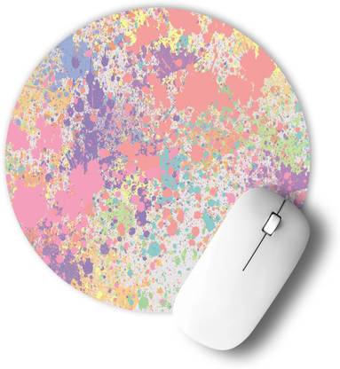 infinity interiors Printed Designer Anti Skid Round Gaming Foldable with Nonslip Base for Laptop & Desktop/Computer etc_046 Non Slip Base Mousepad