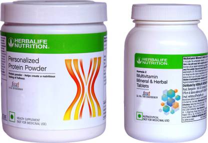 HERBALIFE Personalized Protein Powder 200 Gram With Formula 2 Multivitamin Tablet Plant-Based Protein