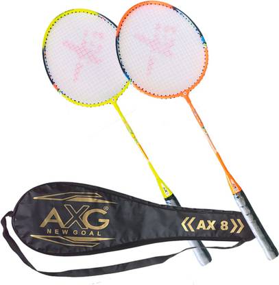 AXG NEW GOAL Unstoppable Badminton Racquets Set of 2 Multicolor Strung Badminton Racquet
