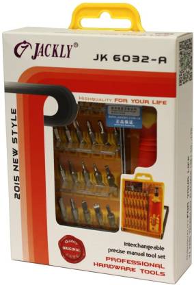 pritam global traders Jackly 6032 Screwdriver jackly screwdriver sets Tools kit 32 in 1 for Electronics and Home Purpose Ratchet Set (Pack of 1) Square Precision Pc. 32) JK-6066 Repair Tool Kit for repair Cell Phone Laptop screwdriver set for home mobile laptop Screwdriver Bit Set