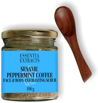 ESSENTIA EXTRACTS Sesame Peppermint Coffee Face & Body Exfoliating  Scrub