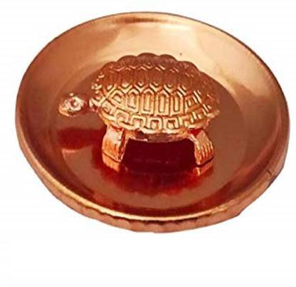 NAVYAKSH Raviour Lifestyle Copper Pooja Kachua Yantra Fengshui Tortoise/Turtle (for Good Decorative Showpiece  -  6 cm