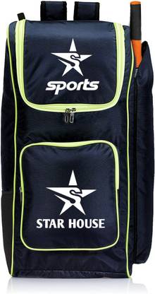 Star House Cricket Kit Bag With Soft And Smooth Material (BLACK+GREEN)