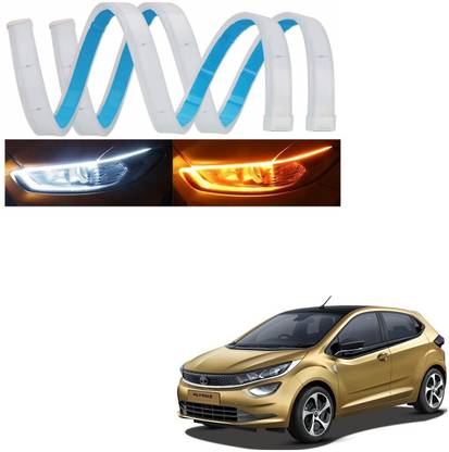 KOZDIKO DAY TIME RUNNING LIGHT 60CM SET OF 2 PCS FOR TATA ALTROZ Headlight Car LED for Tata (12 V, 55 W)