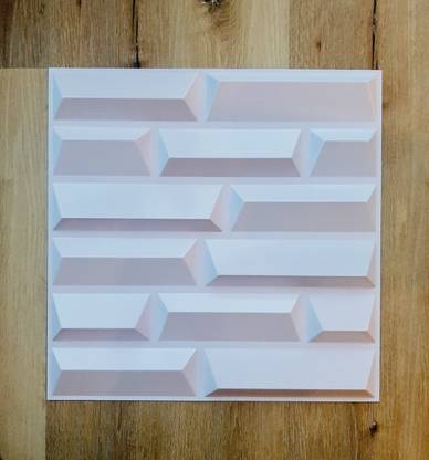 SOLICUBE 3D uPVC Decorative Wall Panel Crystal Pack of 12 (20" x 20" Inch) Drywall Panel