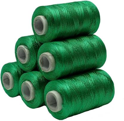 प्रन्सुनिता Silk ( Resham ) Twisted Hand & Machine Embroidery Shiny Thread for jewelry designing, embroidery, art & craft, Tassel Making, Fast Color, Pack of 6 spool x 300 mts each