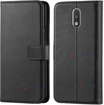 pretorius Flip Cover for Moto G4 Plus| Inside TPU with Card Pockets | Wallet Stand | Magnetic Closure |