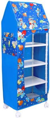 LOOKNSNAP 5 Shelve Baby Wardrobe PVC Collapsible Wardrobe