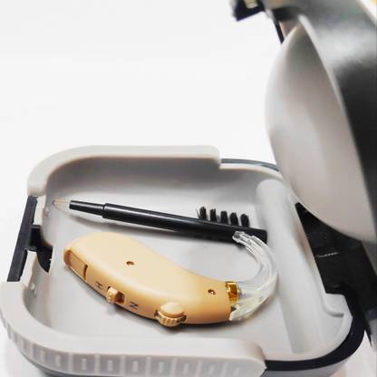 REX SOUND Hearing aid, premium quality ear machine with 6 German battery , hearing machine, behind the ear hearing aid, BTE hearing aids, sound amplifier with 6 month warranty . D11-BTE BEHIND THE EAR Hearing Aid