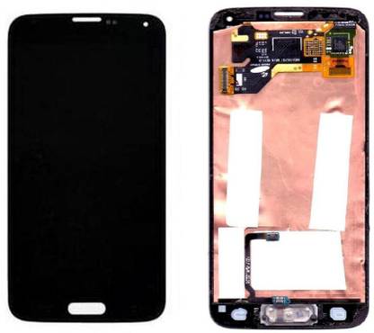 sparewala Super AMOLED Mobile Display for Samsung Galaxy S5 SM-G900H-Black(display glass combo folder)