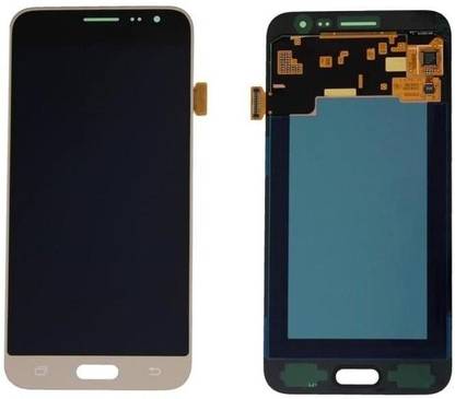 sparewala Super AMOLED Mobile Display for Samsung Galaxy J3(2016)-Gold(display glass combo folder)