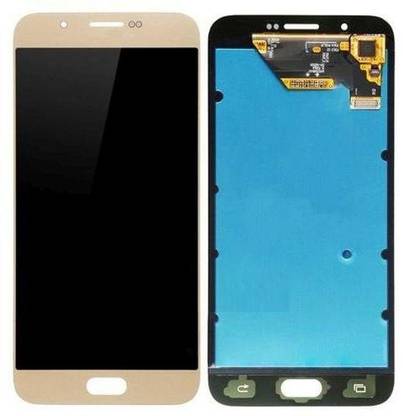 sparewala Super AMOLED Mobile Display for Samsung Galaxy A8-Gold(display glass combo folder)