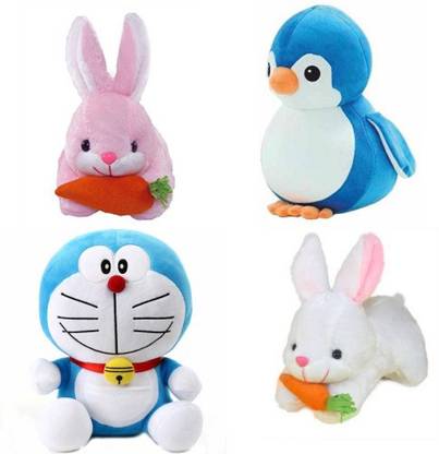 FTB HOUSE 4 Combo Set cutest 2 Rabbit pink & White  - 30 cm