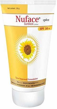 Nuface Sunblock Sunscreen - SPF 50 PA+++ Lotion, Fragrance free, Water Resistant Useful for Sensitive Skin, SPF 30+ &PA+++, Suited for Indian circumstances - (PACK OF 1)