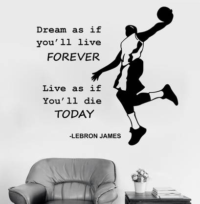 WALLSTICK 100 cm Lebran James Removable Sticker
