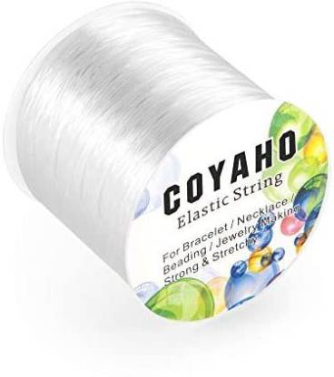 Coyaho 100m/328ft Stretchy String for Bracelets, 1mm Elastic String for Bracelets, Stretch Cord Elastic String for Jewelry Makin