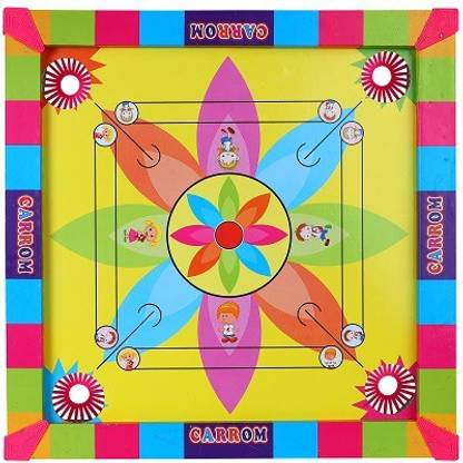 Crazeis 2 in 1 Medium Carrom Board cum Ludo Board for Kids Carrom Board Game
