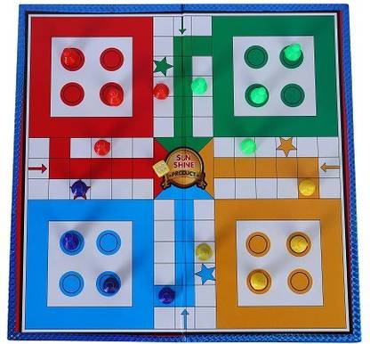 Crazeis 2 in 1 Large Square Ludo Board Game cum Snakes n Ladder Board Party & Fun Board Game