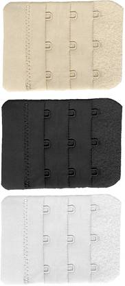 Wooger Premium Bra Hook Extender 3 Hook 3 Eye (Multicolor Pack Of 3) Hook Extender
