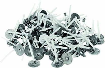 चिकलित एंटरप्राइज Candle Making Wick 1 Inch , Wax Coated Candle Wicks Thread, Wax Natural Candle Wick,Low Smoke Cotton & Paper Interwoven core,Large,for Candle Making,Candle (1 Inch) ( Pack of 200 Piece) मोमबत्ती