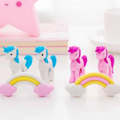 Preili's Unicorn Eraser Pack of 2 Non-Toxic Eraser