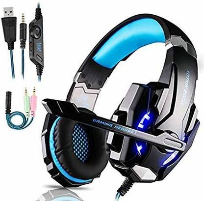 Tech Aura Ear Headsets with Mic & LED Wired