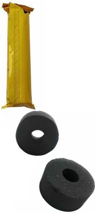 VibeX VXI-141-Black Charcoal Round Coal for Hookah, Bakhur Dani,Camphor Diffuser,Dhoop Dani-1 Charcoal Rolls Hookah Charcoals