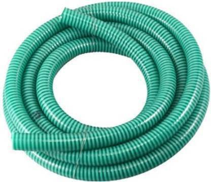 H HADDU Hose/Pipe, Green (Ultra Light & Flexible with PVC Spiral Ribbed for Extra Strength) Hose Pipe Hose Pipe