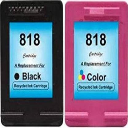 DarkTone 818 Black + TriColor Ink Cartridge For HP 818 Black + TriColor Ink Cartridge For Use In HP DeskJet D2500 Printers, HP DeskJet D2530 Printers, HP DeskJet F4200 All-in-One Printers Black + Tri Color Combo Pack Ink Cartridge
